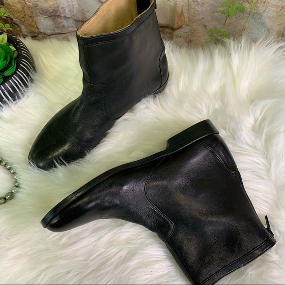 ROBERT ZUR Black Glove Leather Ankle Boots, 7AA - Picture 5 of 14